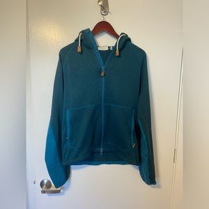 Fjallraven Ovik Fleece Jacket Hoodie Full Zip Men’s Blue Size Medium